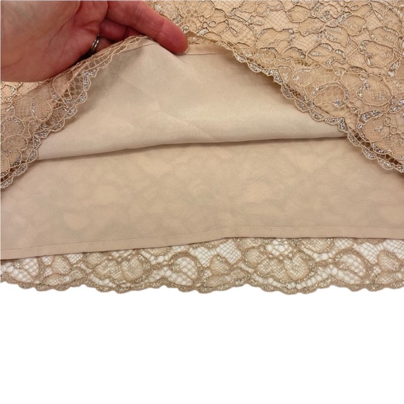 NWT J. Crew Metallic Tie Neck Top XS Nude - Picture 16 of 16